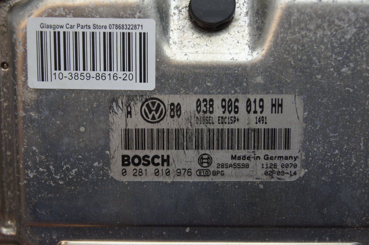 VW Audi Seat Skoda ECU 038906019HH 0281010976 IMMO OFF. - Glasgow Car Parts Store