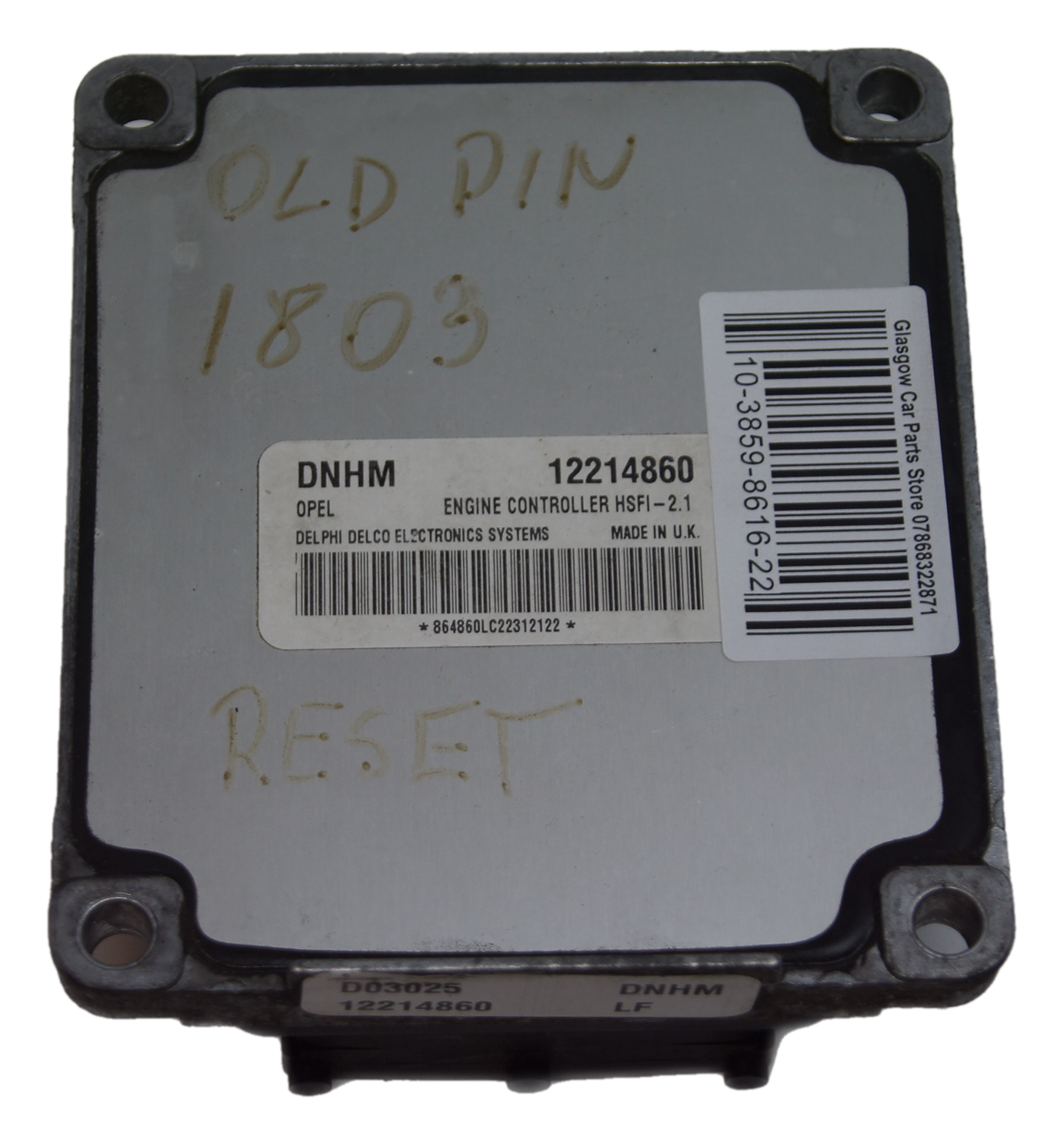 Vauxhall Opel Astra G 1.6 Z16SE ECU 12214860 / DNHM / HSFI 2.1 RESET - Glasgow Car Parts Store