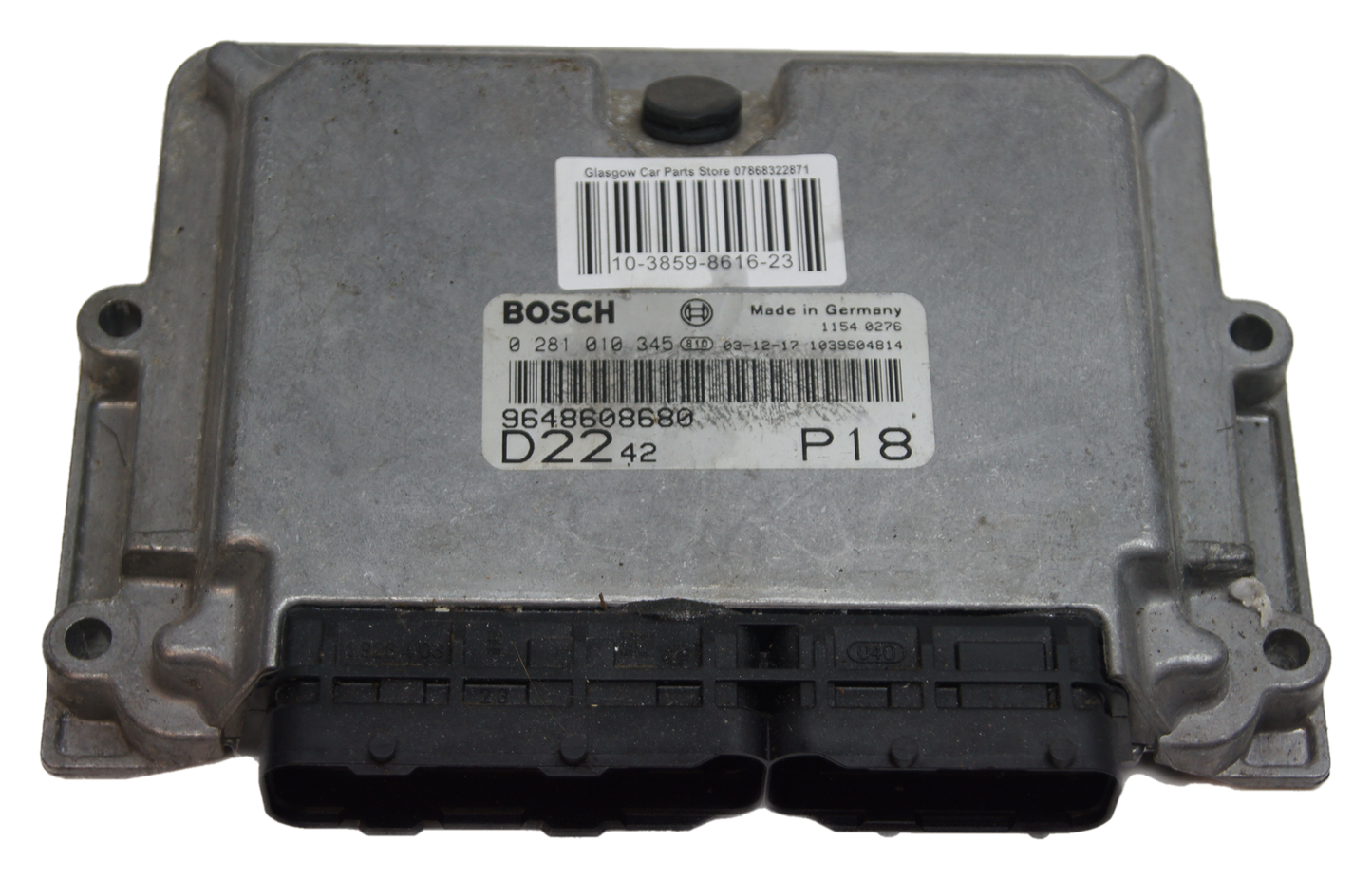 CITREON PEUGEOT FIAT ENGINE ECU 0281010345 plug & play - Glasgow Car Parts Store