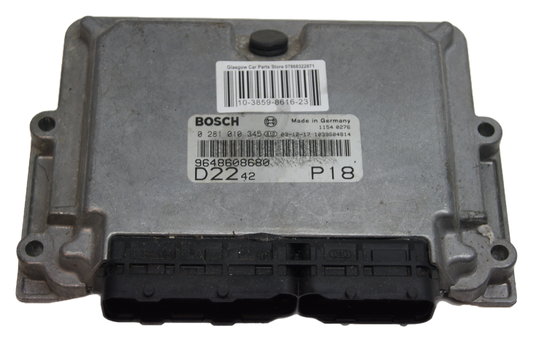 CITREON PEUGEOT FIAT ENGINE ECU 0281010345 plug & play - Glasgow Car Parts Store