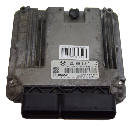 VW CRAFTER 2.0TDI  ECU 03L906012A 0281017488 - Glasgow Car Parts Store