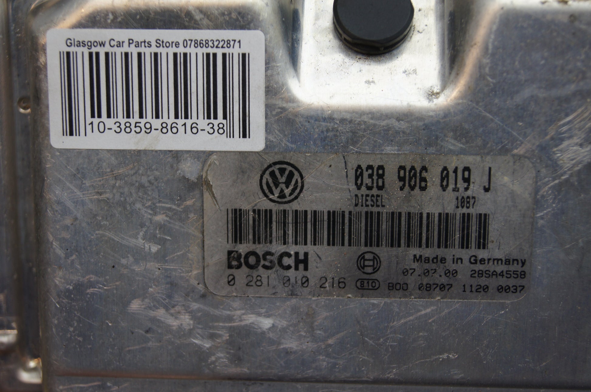 VW ENGINE CONTROL UNIT 038906019J  0281010216 IMMO OFF - Glasgow Car Parts Store