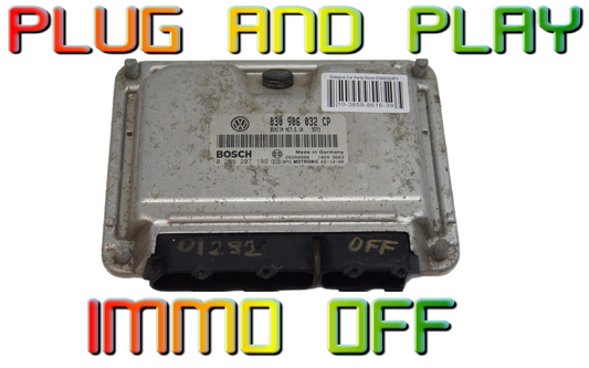 VW ECU ENGINE CONTROL UNIT MODULE 030906032CP IMMO OFF - Glasgow Car Parts Store