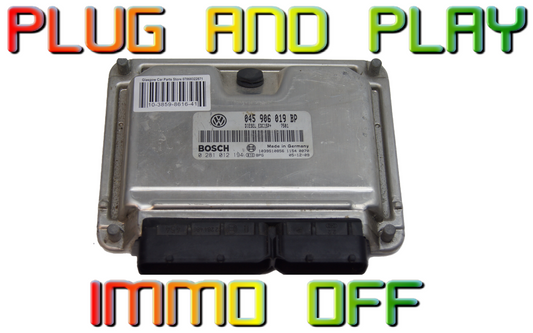 VW ECU PLUG & PLAY IMMO OFF  045906019BP 0281012194 - Glasgow Car Parts Store