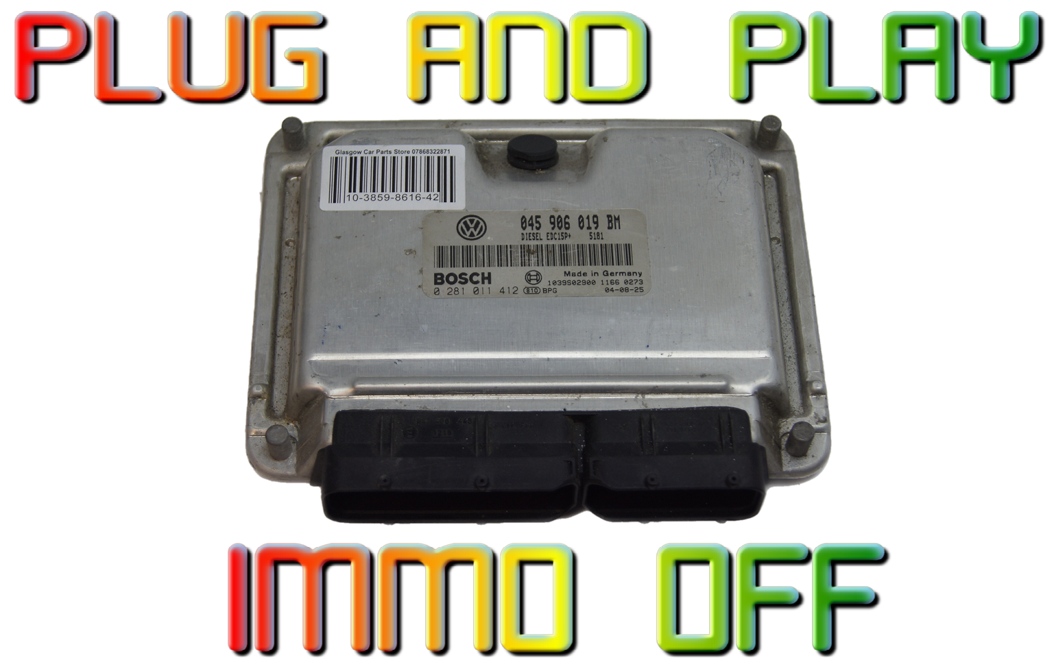 VW Skoda ECU 0281011412 045906019 BM IMMO OFF - Glasgow Car Parts Store