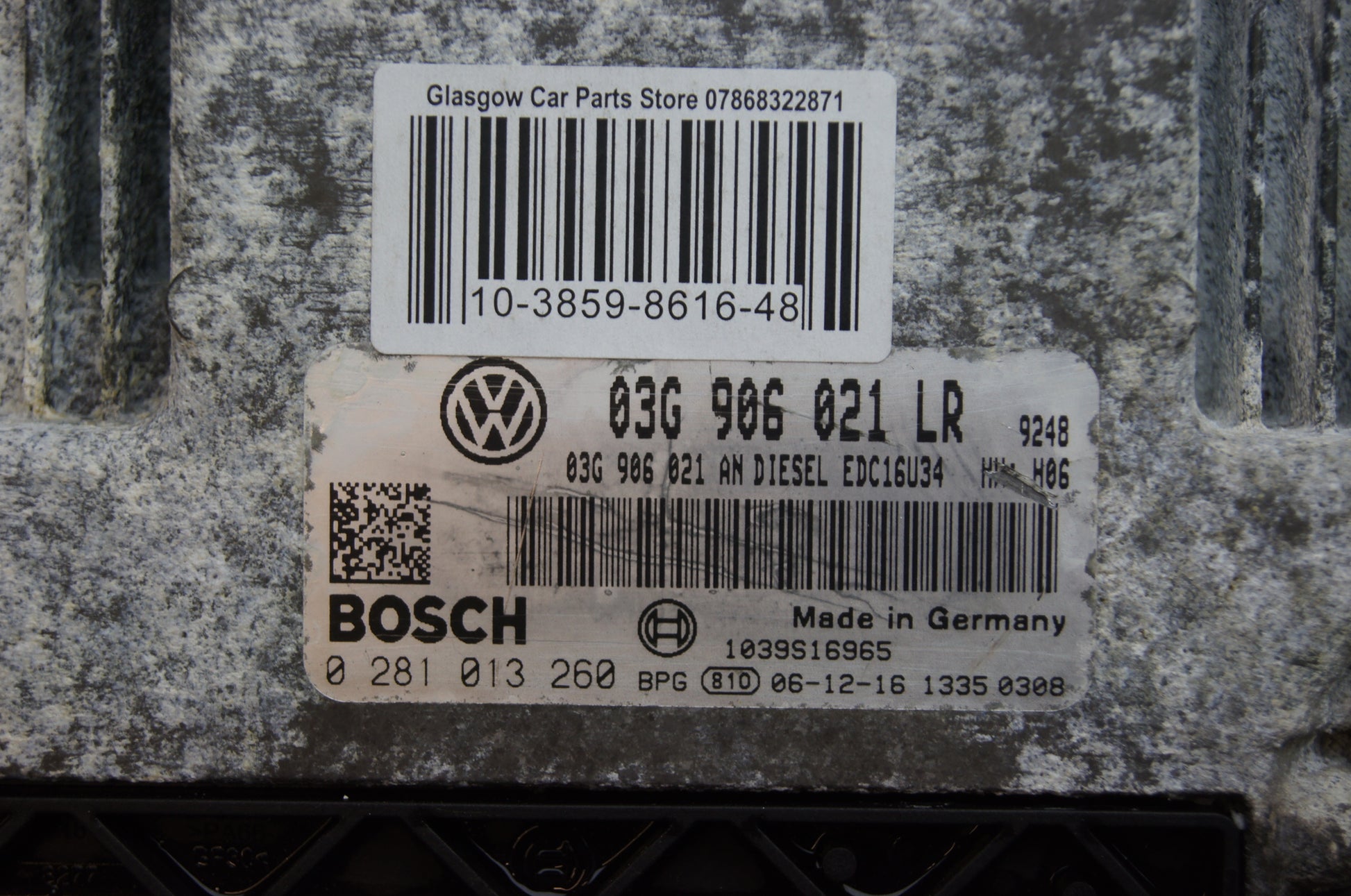 VW ECU PLUG & PLAY IMMO OFF 03G906021LR 0281013260 - Glasgow Car Parts Store