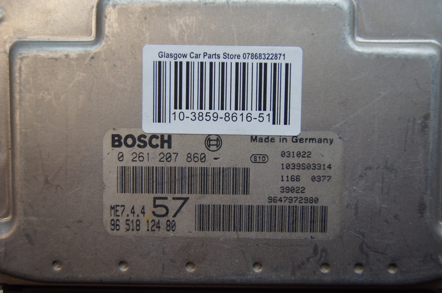 Peugeot Citroen ECU 0261207860  9656984180  (57)  PLUG AND PLAY - Glasgow Car Parts Store