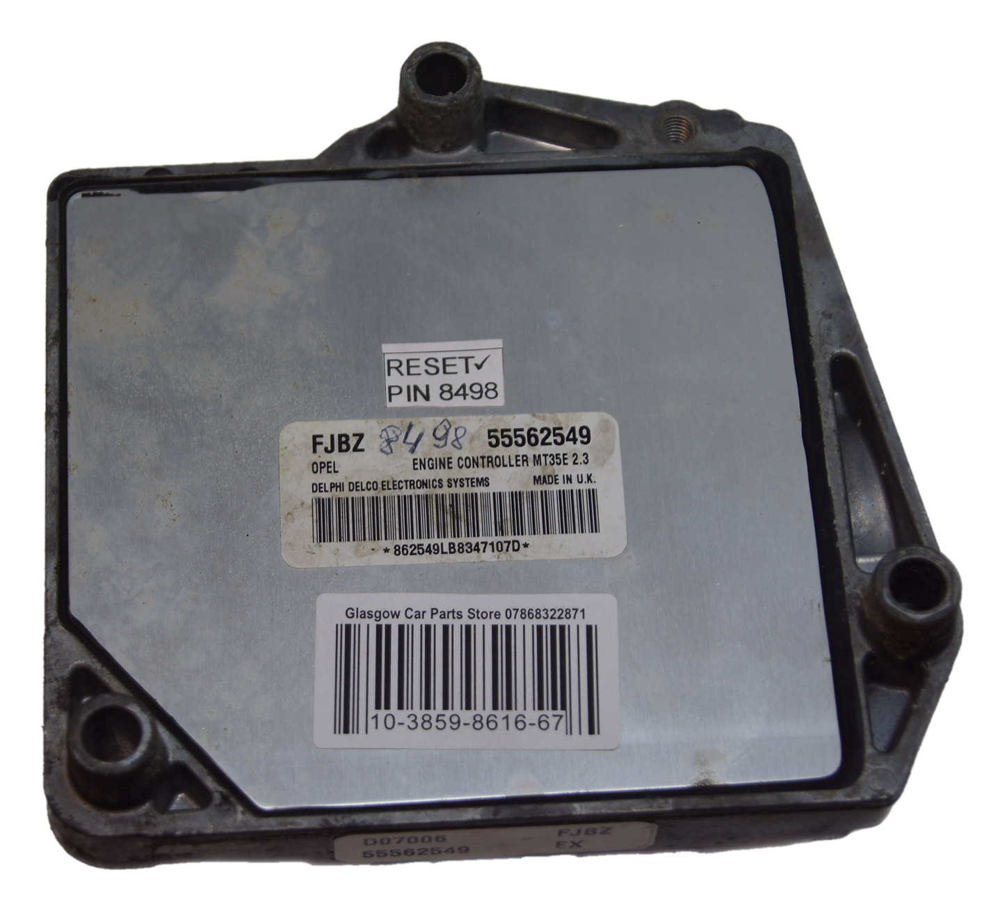 ECU VAUXHALL FJBZ 55562549 MT35E 2.3 .RESET AND PIN - Glasgow Car Parts Store