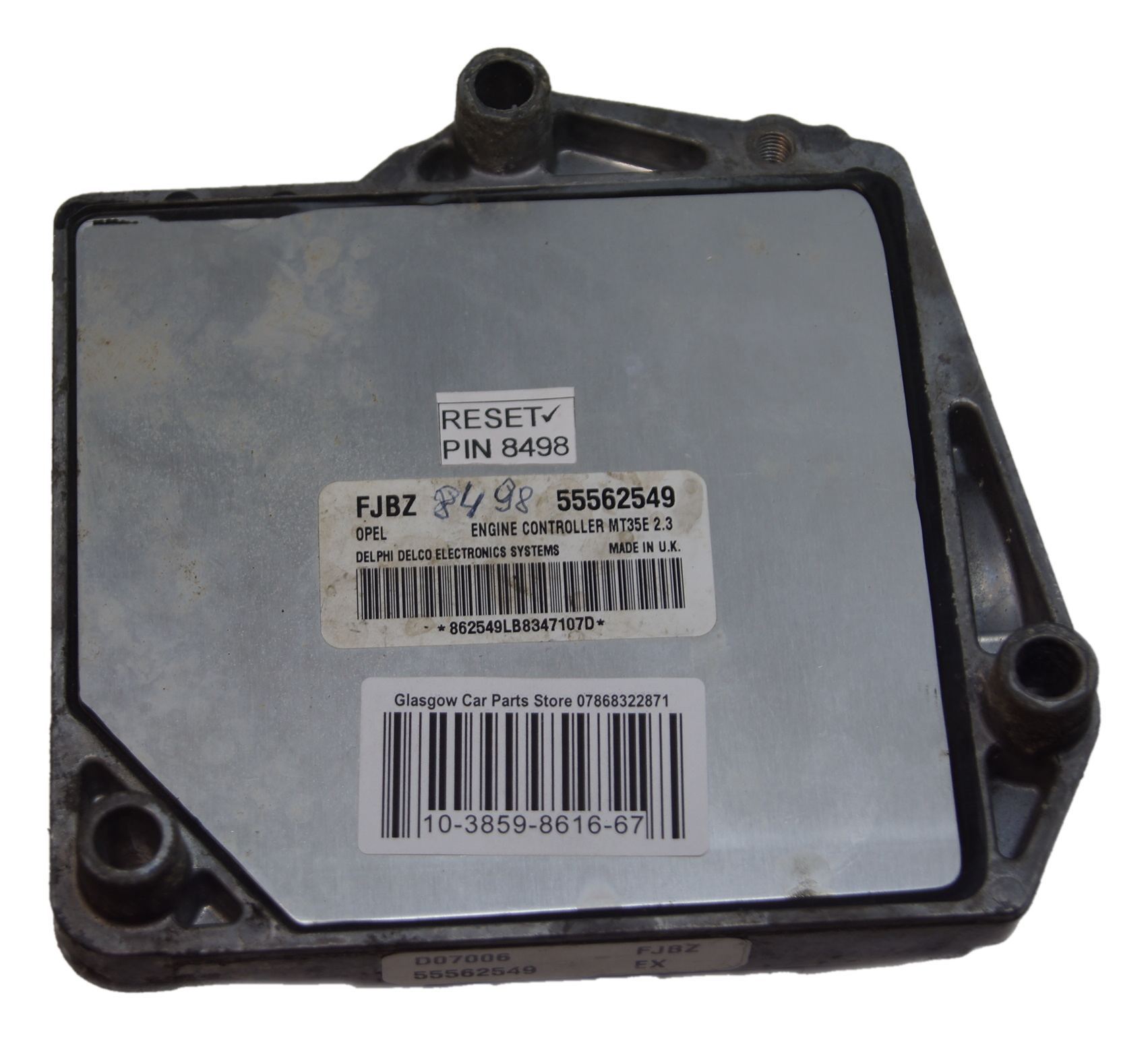 ECU VAUXHALL FJBZ 55562549 MT35E 2.3 .RESET AND PIN - Glasgow Car Parts Store