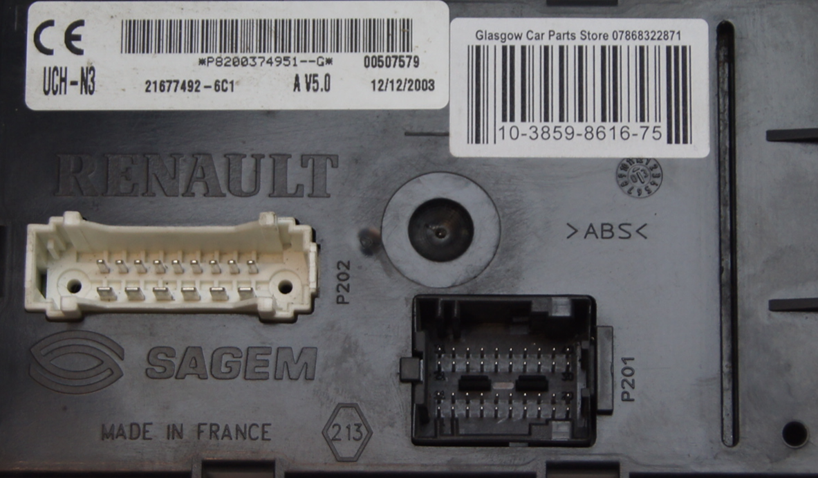 RENAULT TRAFIC UCH-N3 P8200374951-G  21677492-6C1 VIRGIN. - Glasgow Car Parts Store