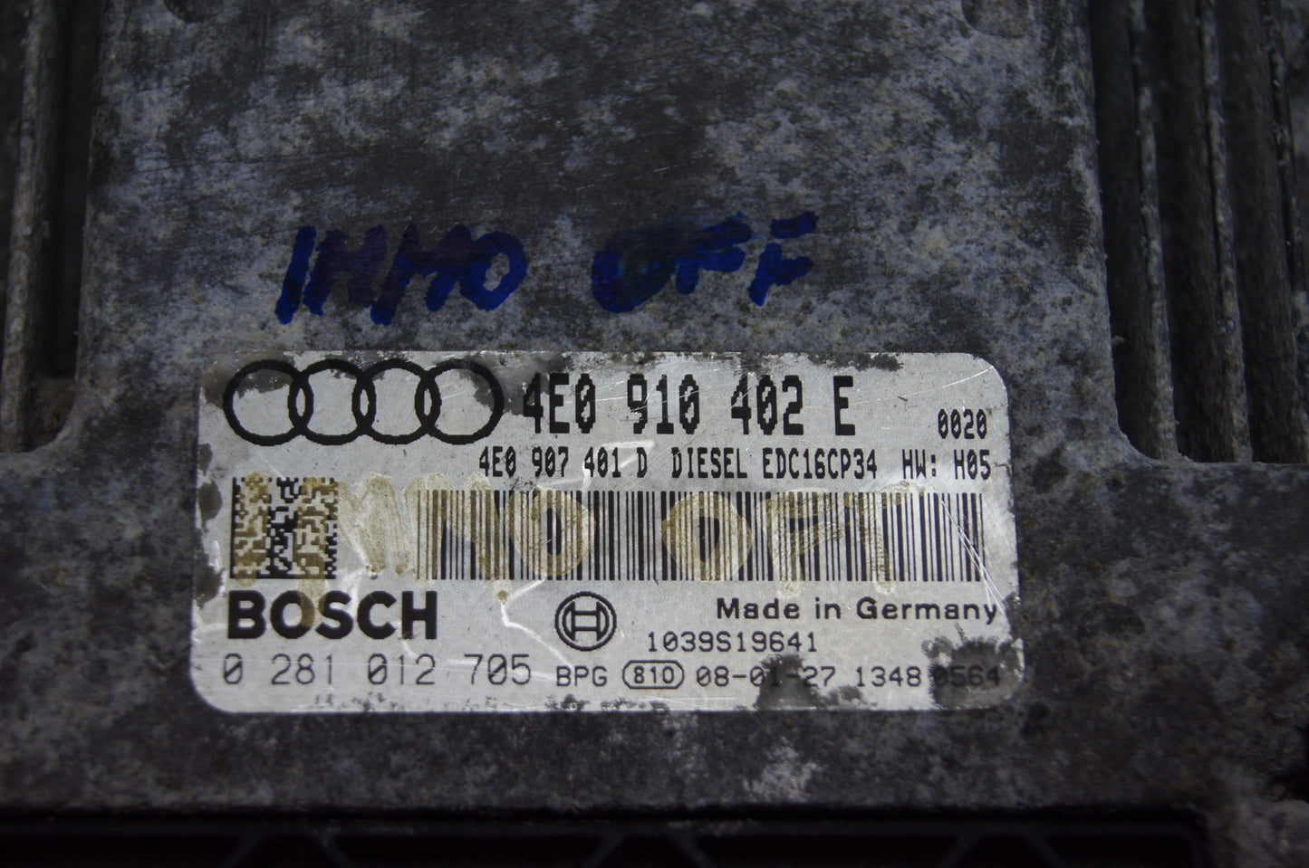 Audi 3.0Tdi Diesel Engine Control Unit Module ECU 4E0910402E IMMO OFF PLUG & PLAY - Glasgow Car Parts Store