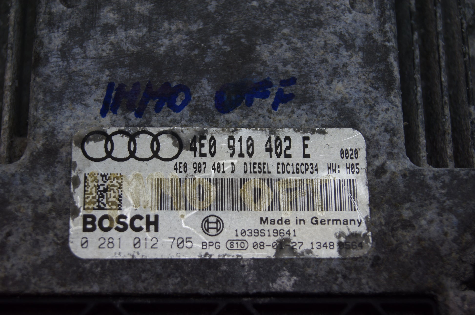 Audi 3.0Tdi Diesel Engine Control Unit Module ECU 4E0910402E IMMO OFF PLUG & PLAY - Glasgow Car Parts Store