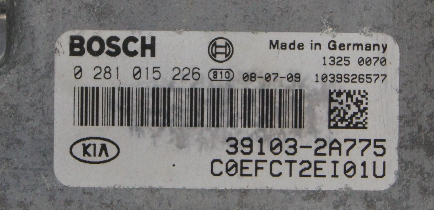 KIA CEED MK1 ENGINE ECU UNIT 39103-2A775 0281015226. - Glasgow Car Parts Store