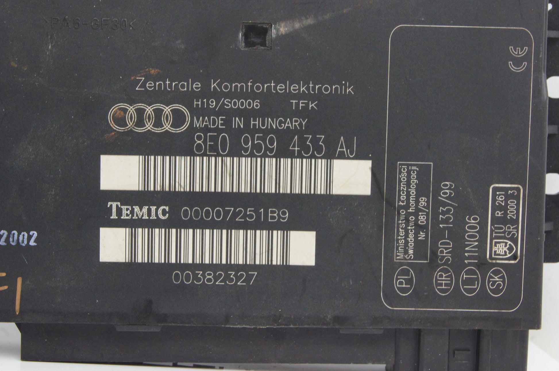 AUDI Comfort Control Unit 8E0959433AJ - Glasgow Car Parts Store