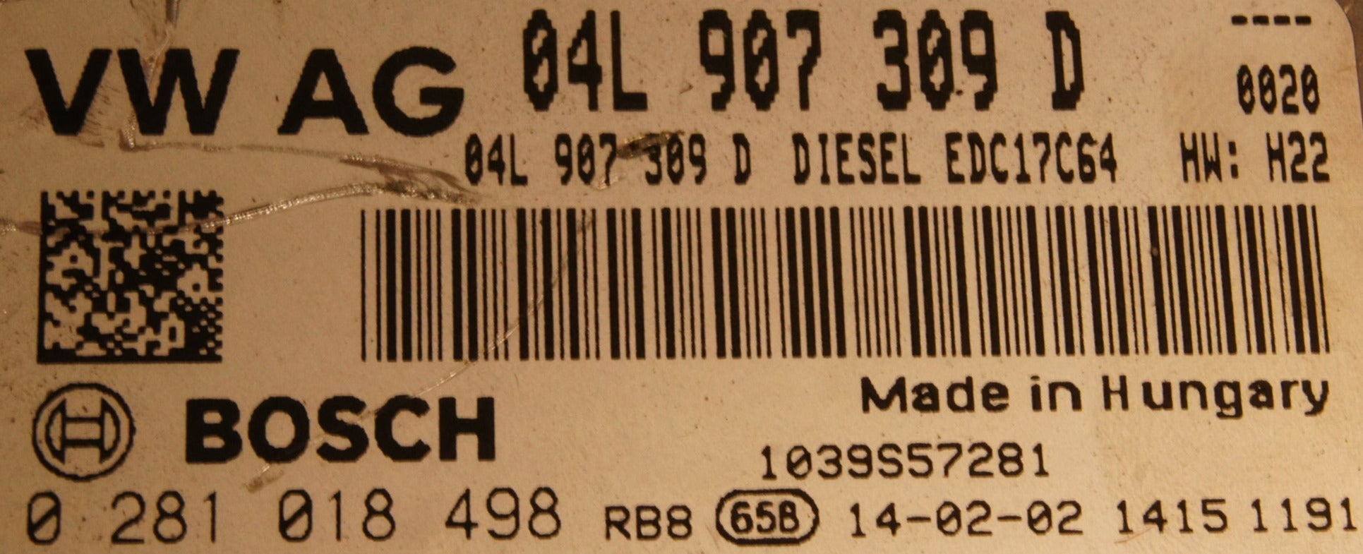 ECU PLUG AUDI VW EDC17C64 - Glasgow Car Parts Store