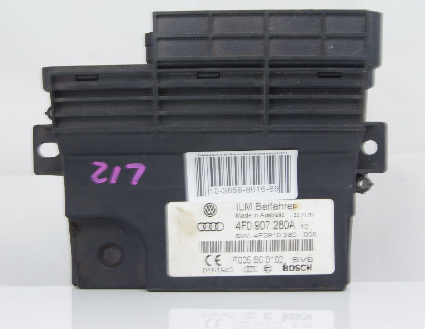 AUDI  COMFORT MODULE 4F0907280A SW 4F0910280 BOSCH. - Glasgow Car Parts Store