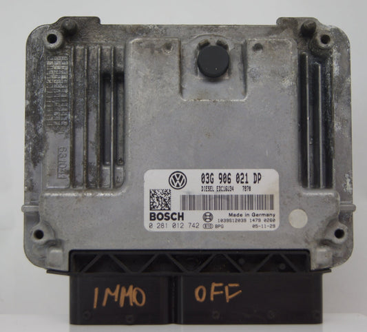 VW Passat B6 1.9 tdi  ECU 03G906021DP  0281012742 Plug & Play IMMO OFF - Glasgow Car Parts Store
