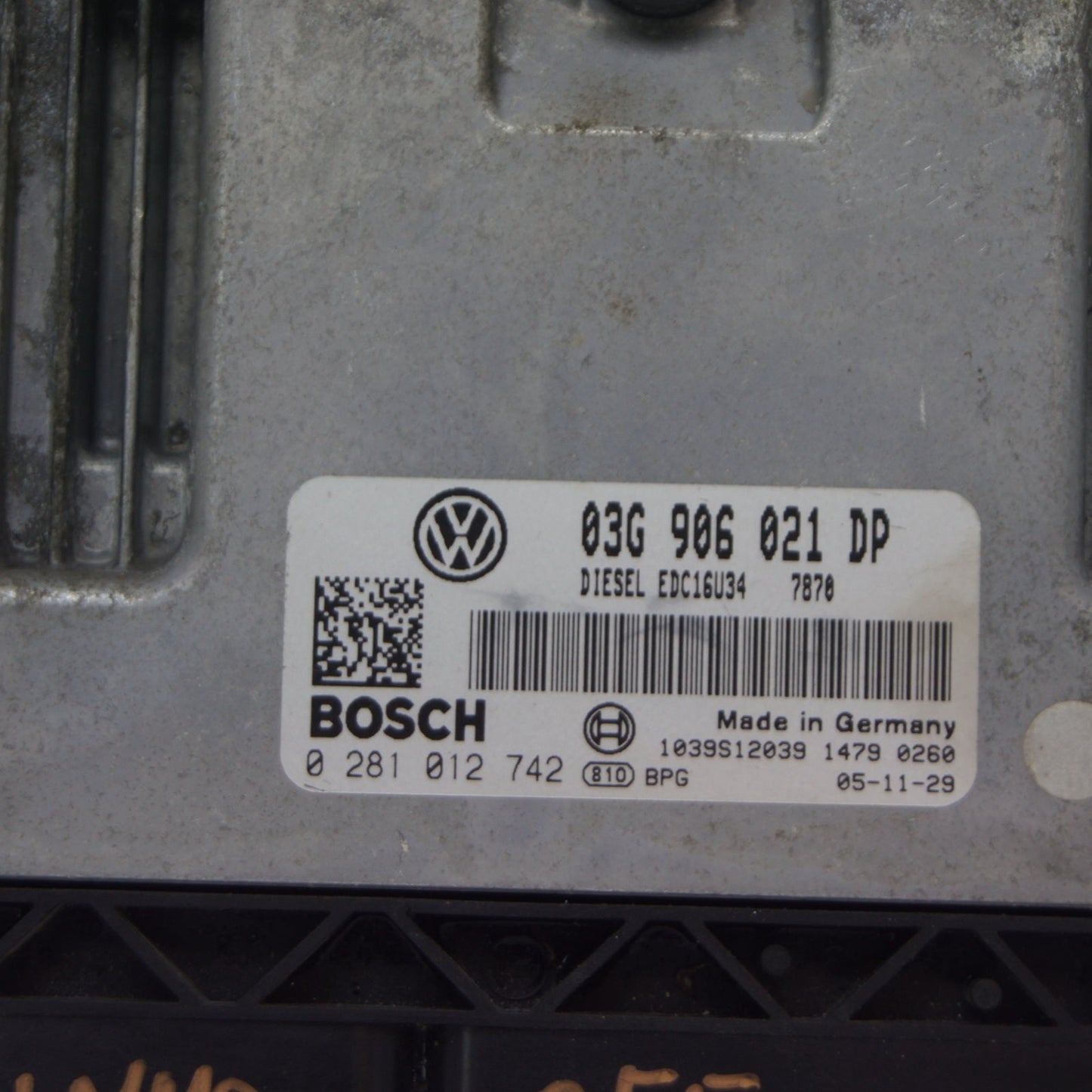 VW Passat B6 1.9 tdi ECU 03G906021DP 0281012742 Plug & Play IMMO OFF