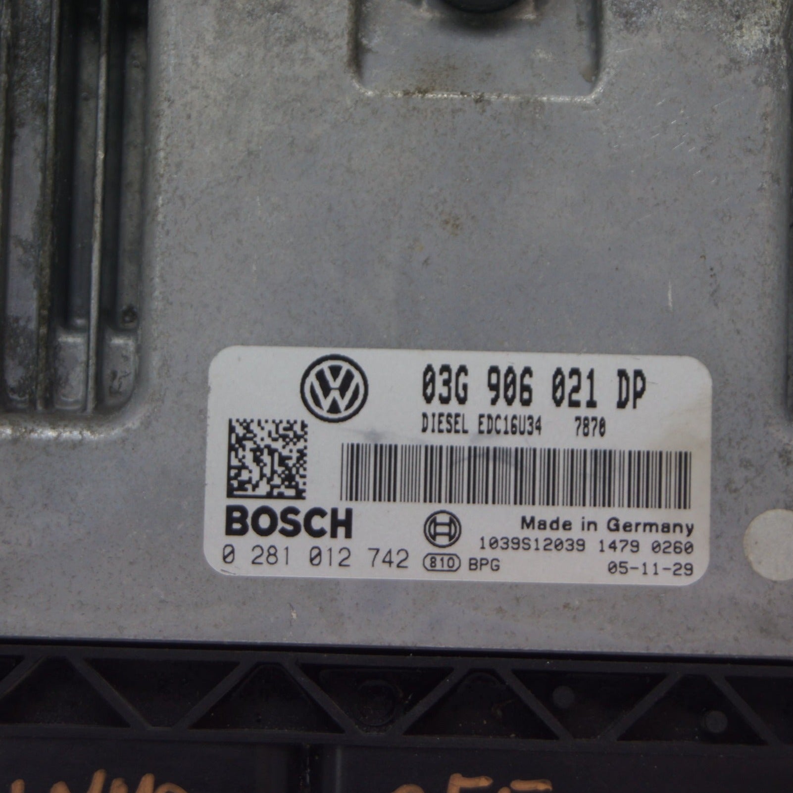 VW Passat B6 1.9 tdi  ECU 03G906021DP  0281012742 Plug & Play IMMO OFF - Glasgow Car Parts Store