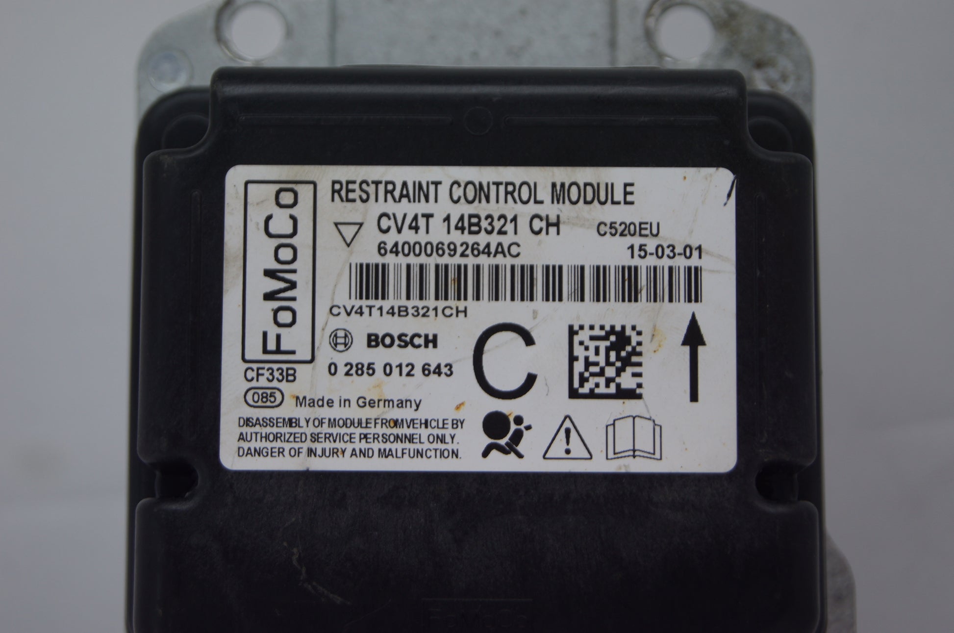 FORD KUGA SRS SENSOR CONTROL UNIT CV4T14B321CH 0285012643. - Glasgow Car Parts Store