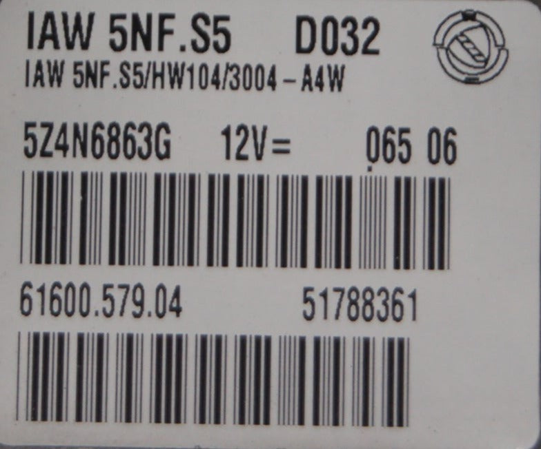 ECU FIAT IAW5NF.S5  HW104  51788361 Plug & Play , VIRGIN,  Self coding - Glasgow Car Parts Store