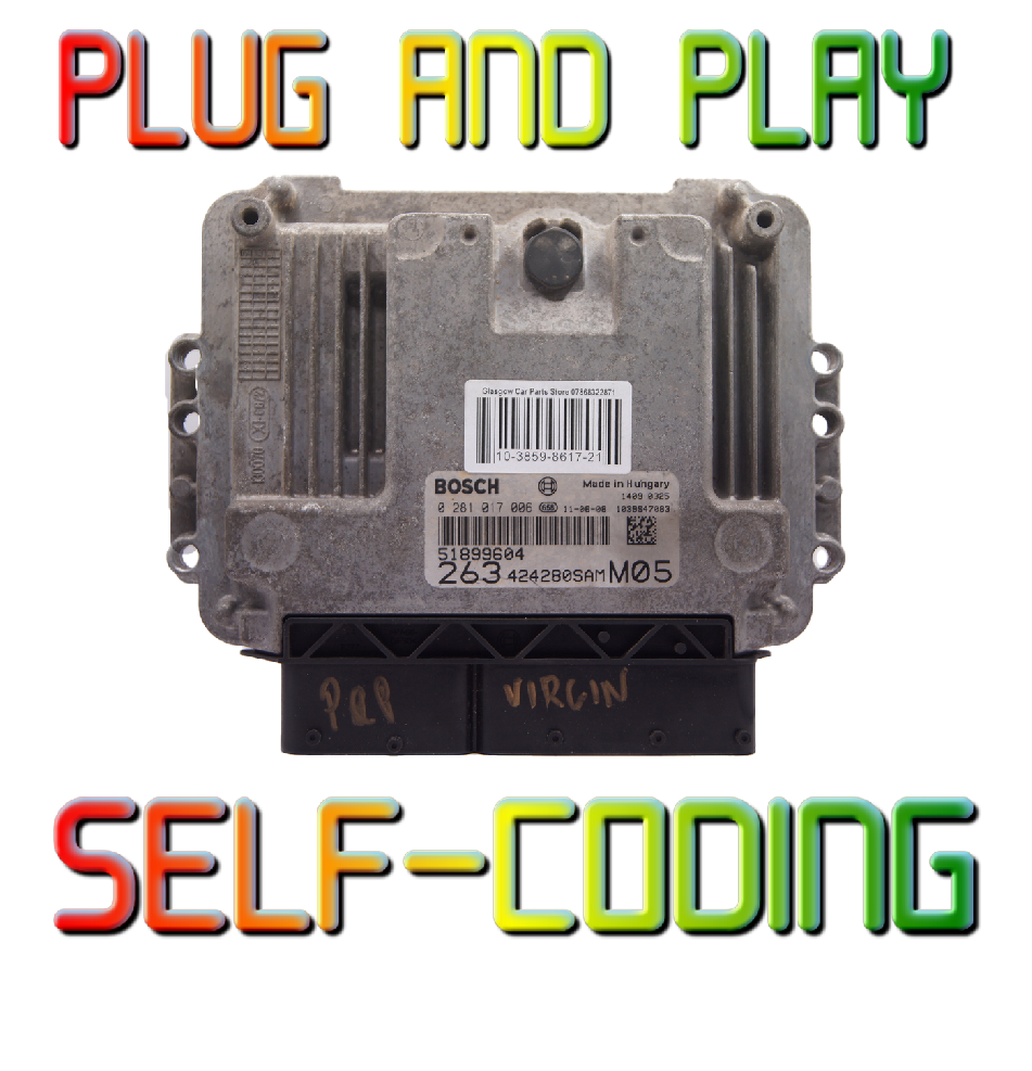 Fiat Doblo 1.6 Litre Diesel Engine ECU 51899604 0281017006 PLUG AND PLAY - Glasgow Car Parts Store