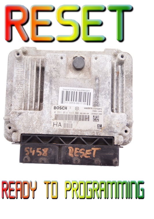 Vauxhall VECTRA 1.9 CDTI ECU 0281014449 55566276  HA RESET. - Glasgow Car Parts Store