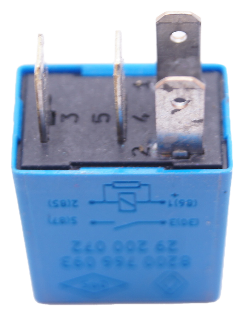 Renault 8200766093 (2001-2014) Multi-Use 4-Pin Blue Relay 29200072 20A 12V. - Glasgow Car Parts Store