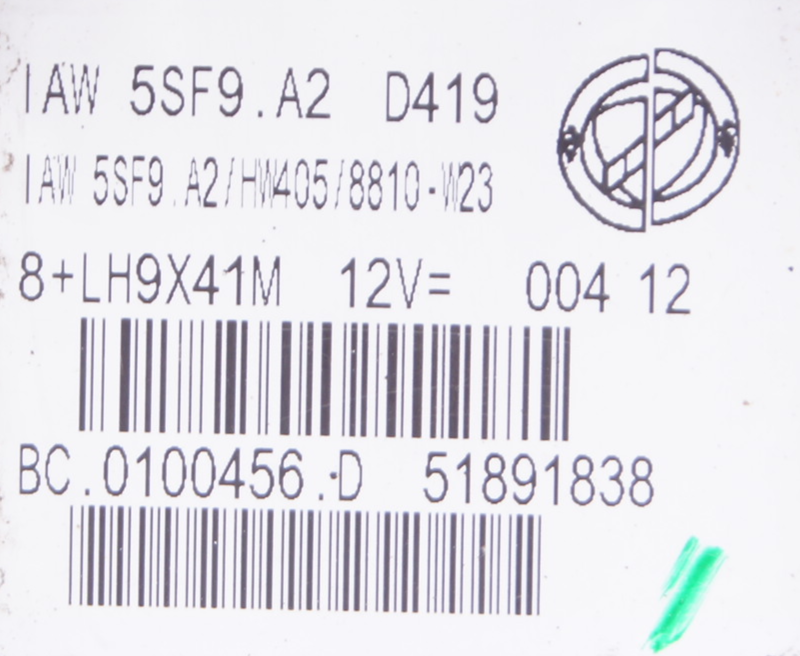 VIRGIN PLUG AND PLAY FIAT ECU IAW5SF9.A2 51891838 IAW 5SF9A2.