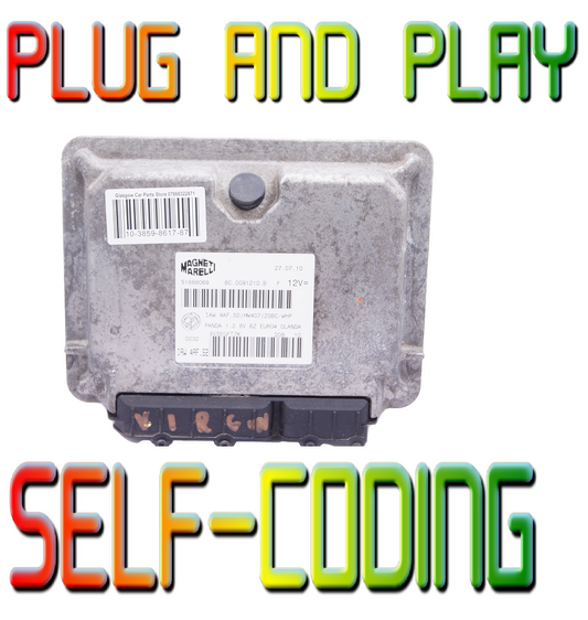 51886069 ECU  Engine Fiat Panda 1.2 8V PLUG AND PLAY. - Glasgow Car Parts Store