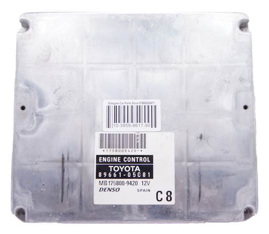 ecu TOYOTA AVENSIS 03-08 2.2 D4D DIESEL ENGINE ECU 89661-05C81 - Glasgow Car Parts Store