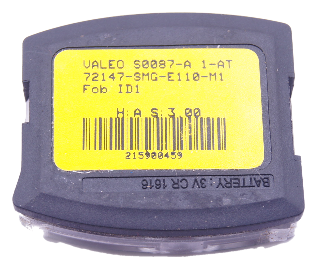 Honda remote key PCB  VALEO S0087-A 1-AT 72147-SMG-E110-M1 Fob ID1  TESTED. - Glasgow Car Parts Store