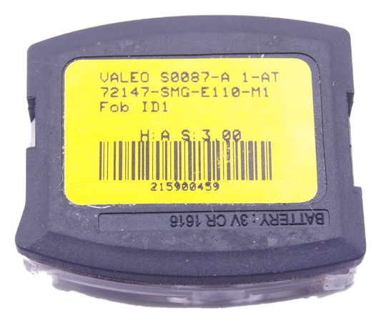 Honda remote key PCB  VALEO S0087-A 1-AT 72147-SMG-E110-M1 Fob ID1  TESTED. - Glasgow Car Parts Store
