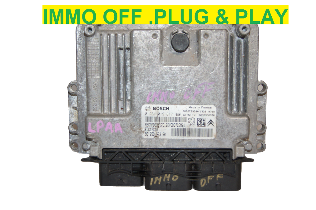 Plug & Play ECU EDC17C10 0281019817 9805947380 Berlingo Partner 1.6 HDI 8V - Glasgow Car Parts Store