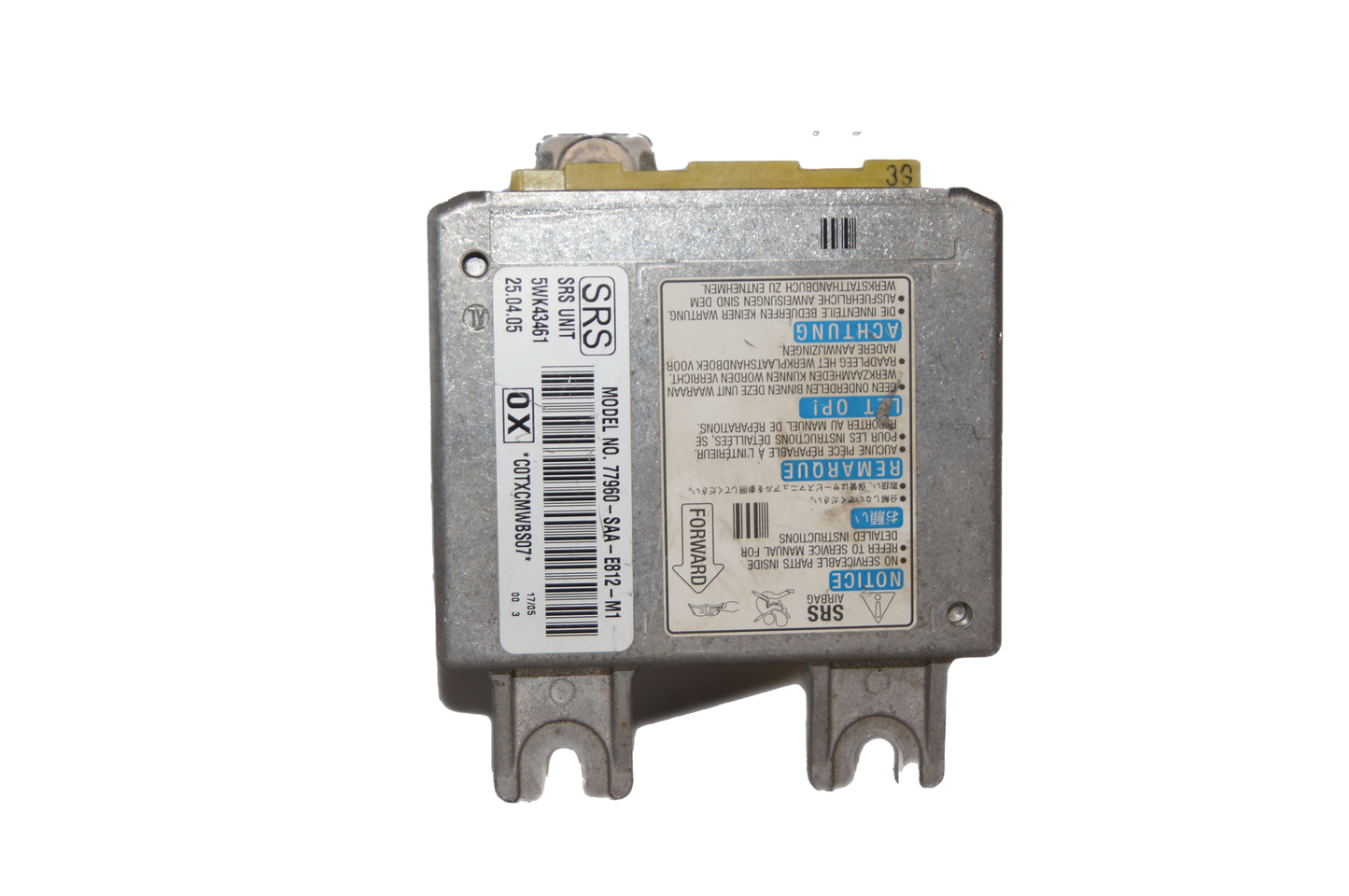 Airbag steuergerät SRS / ECU airbag HONDA Jazz 77960-SAA-E812-M1 5WK43461