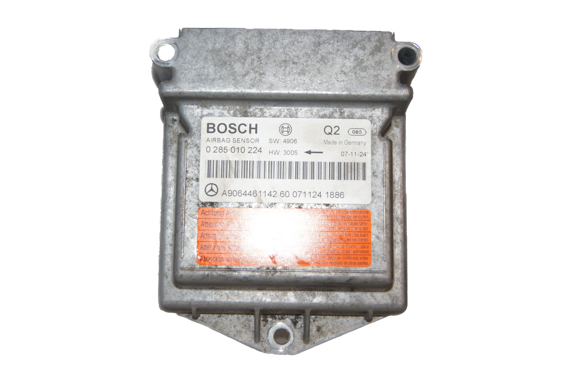 MERCEDES SPRINTER VOLKSWAGEN VW CRAFTER AIRBAG MODULE 0285010224 A9064461142 - Glasgow Car Parts Store