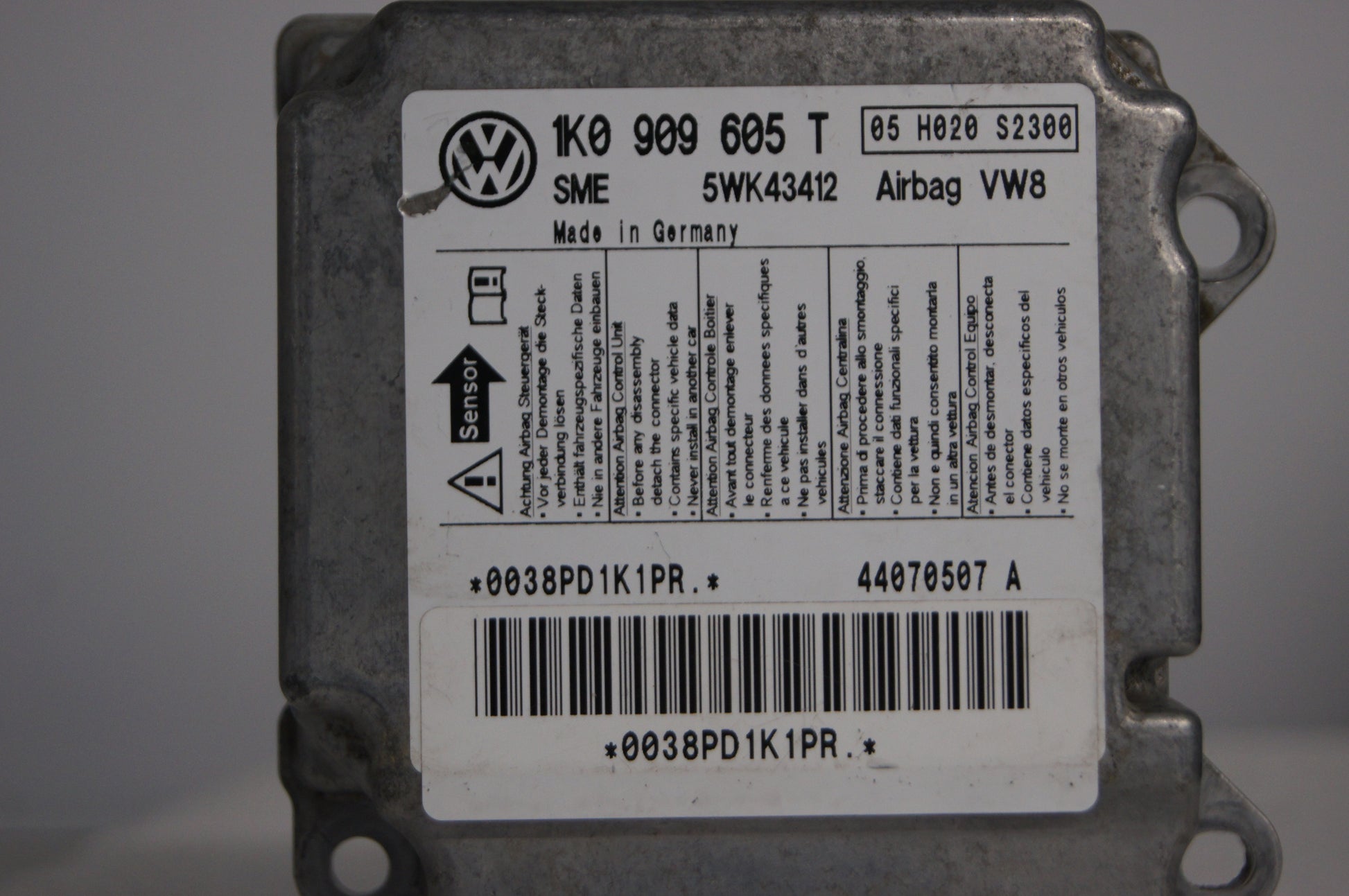WV SKODA OCTAVIA ELEGANCE 2005-2011 AIR BAG MODULE 1K0909605T - Glasgow Car Parts Store