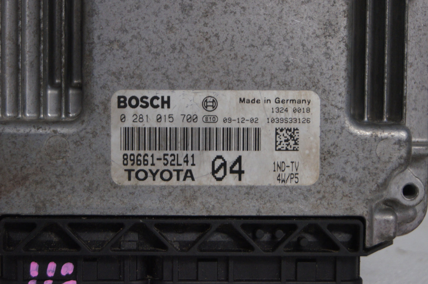 ECU Toyota Urban Cruiser 1.4 D4D Engine Ecu 0281015700 89661-52L41 - Glasgow Car Parts Store