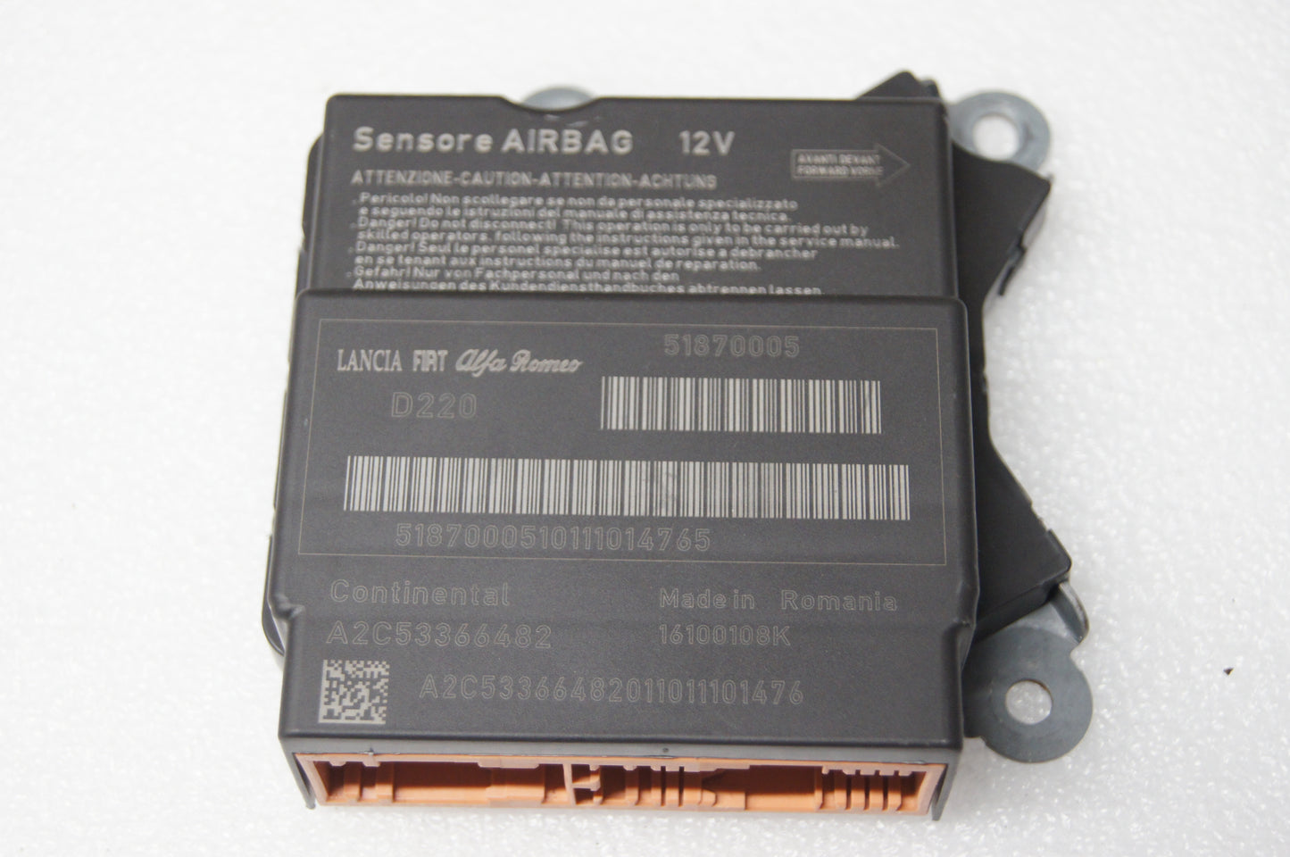 Module SRS / ECU airbag Fiat 500 Continental 51870005 D220