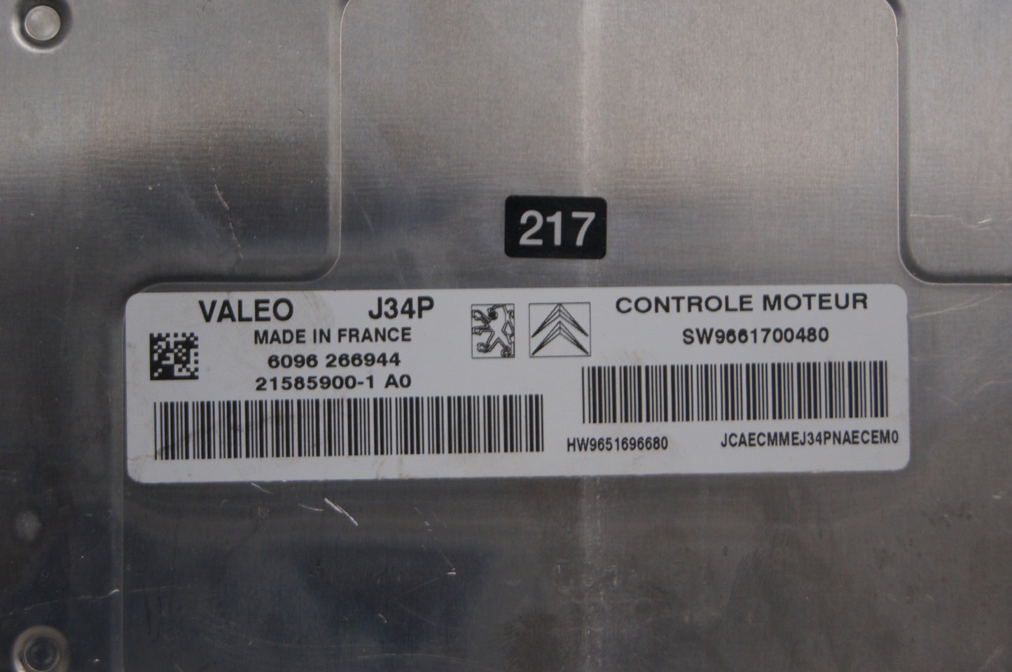 ECU Peugeot 207 Citroen C3 1.4 petrol J34P 21585900-1 A0 9661700480