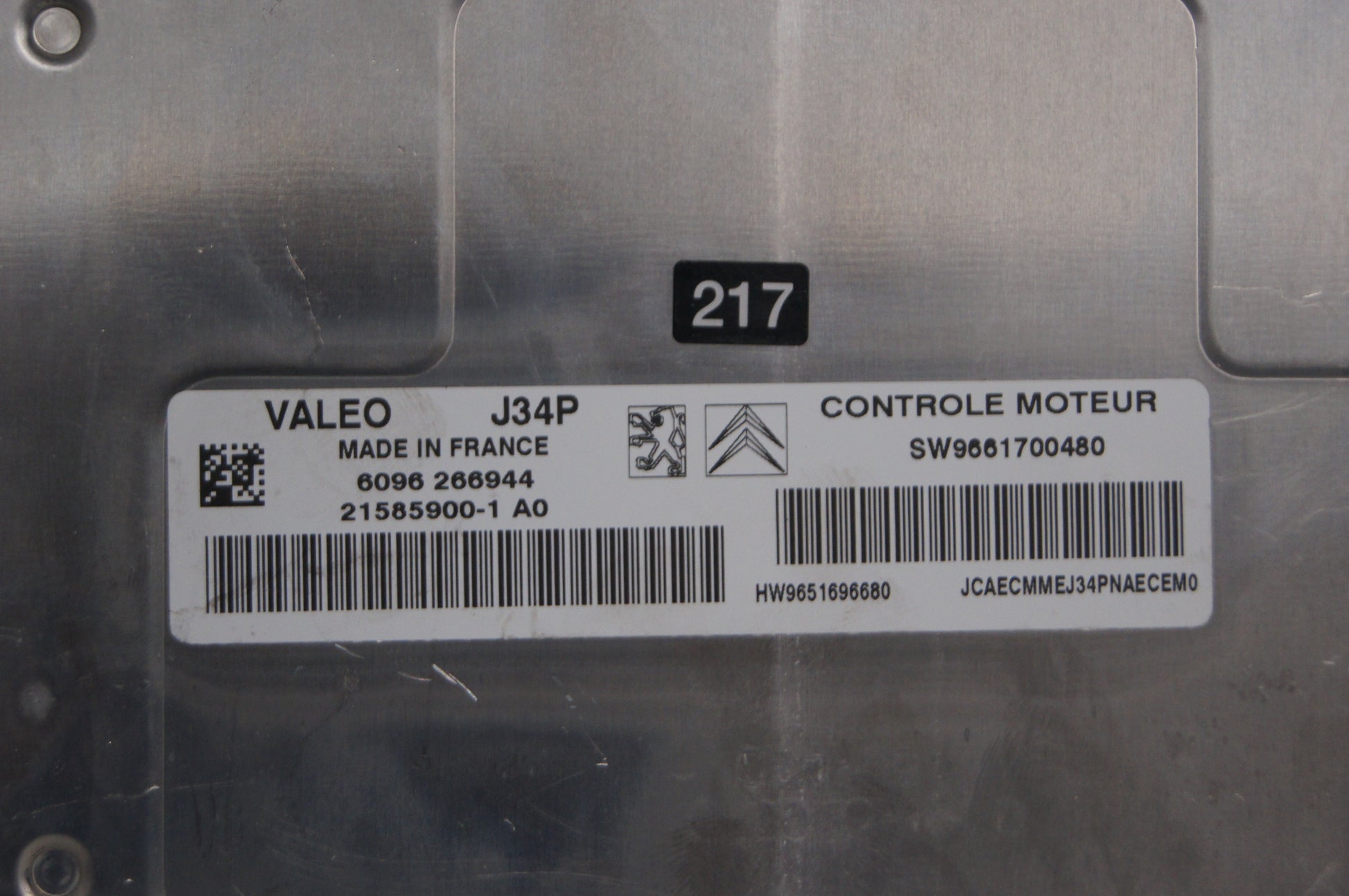 ECU Peugeot 207 Citroen C3 1.4 petrol  J34P 21585900-1 A0 9661700480 - Glasgow Car Parts Store