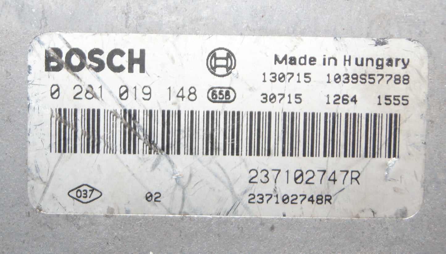 VIERGE  VIRGIN RENAULT CLIO 4 0281019148 237102747R 237102748R BOSCH EDC17 - Glasgow Car Parts Store