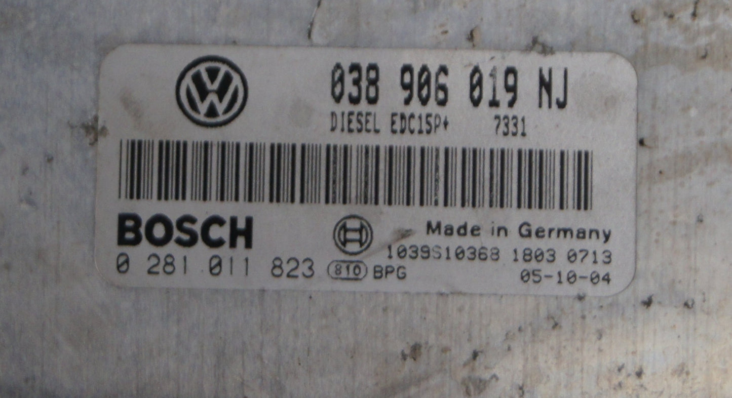 SEAT 1.9 TDI BLT ECU PLUG & PLAY IMMO OFF 038906019NJ 0281011823 - Glasgow Car Parts Store