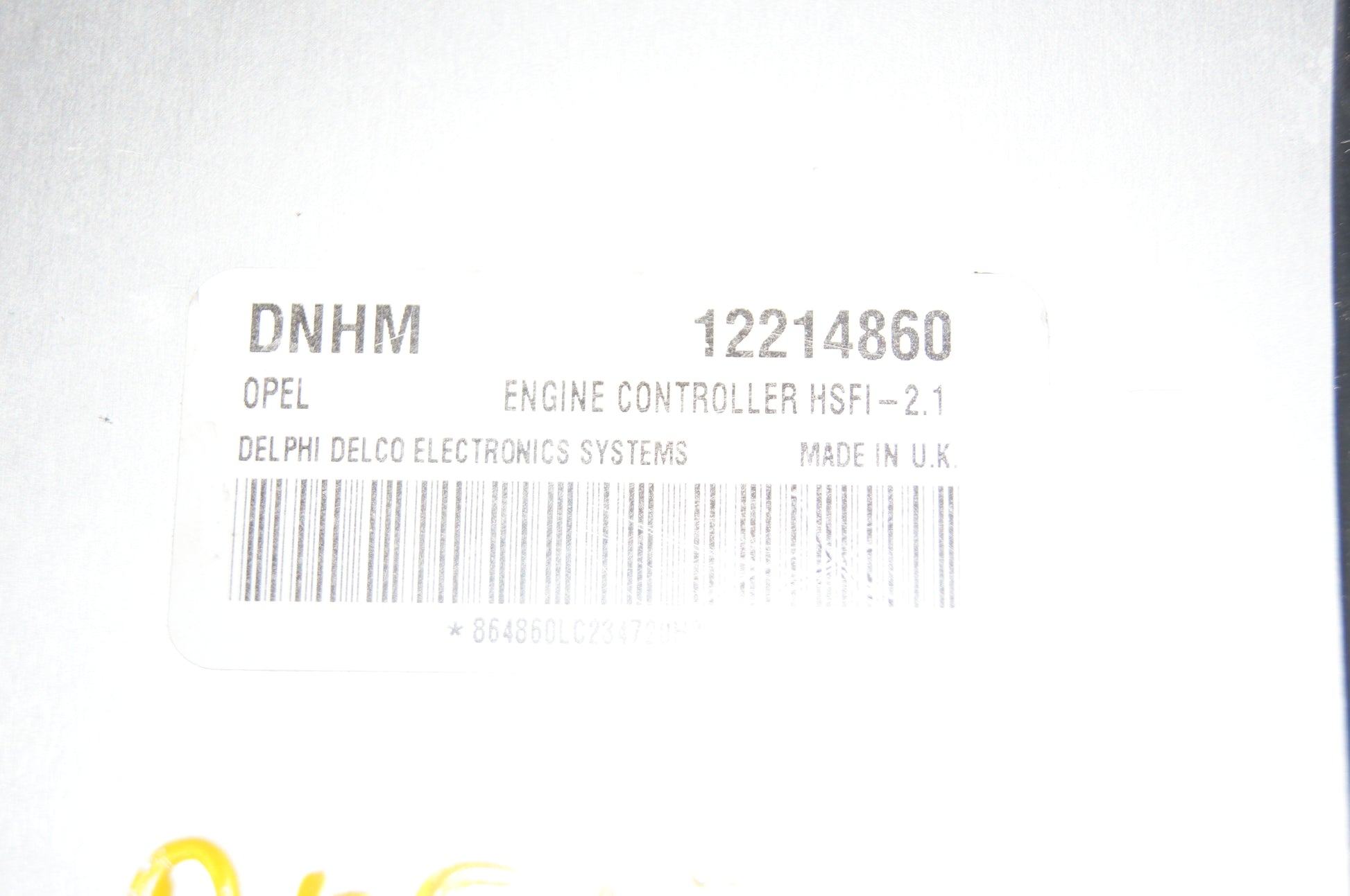 DNHM 12314860 Vauxhall Astra 1.6 ECU HSFI - 2.1 - Glasgow Car Parts Store