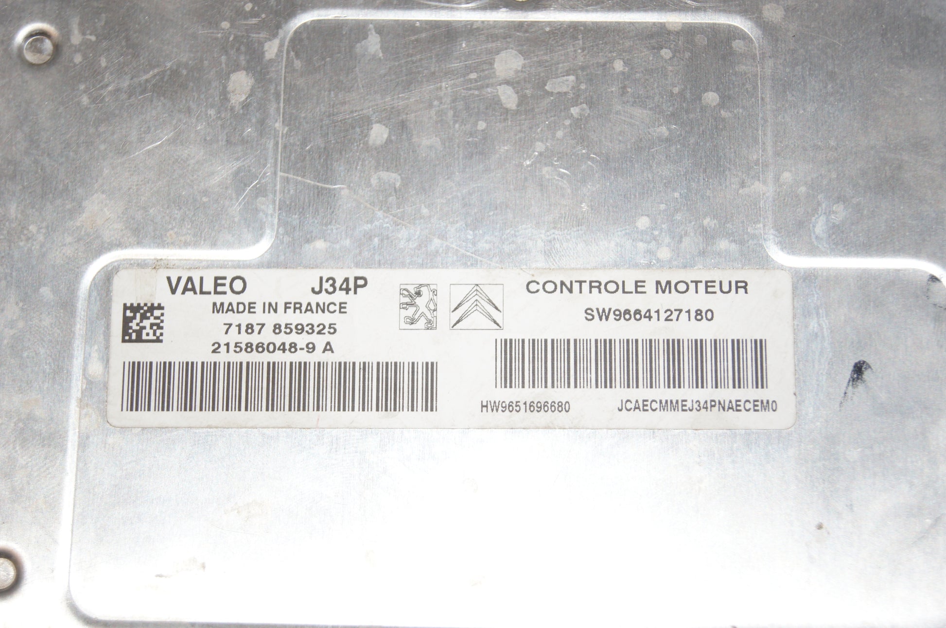ECU VALEO  J34P SW9664127180 IMMO OFF - Glasgow Car Parts Store