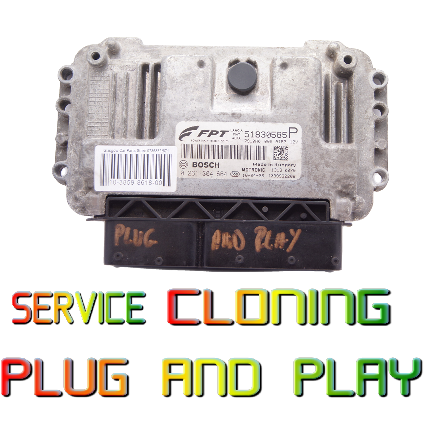 ECU ENGINE ALFA ROMEO MITO 51830585P 0261S04664 PLUG & PLAY - Glasgow Car Parts Store