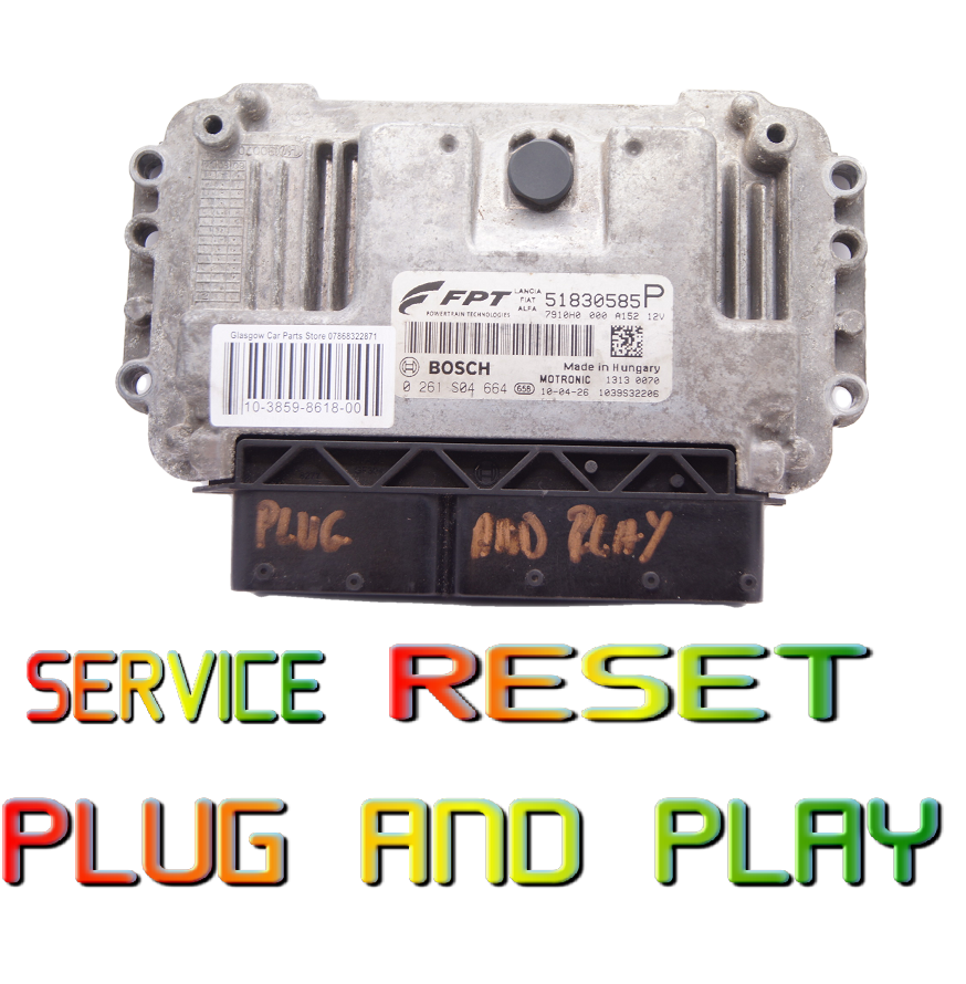 ECU ENGINE ALFA ROMEO MITO 51830585P 0261S04664 PLUG & PLAY - Glasgow Car Parts Store
