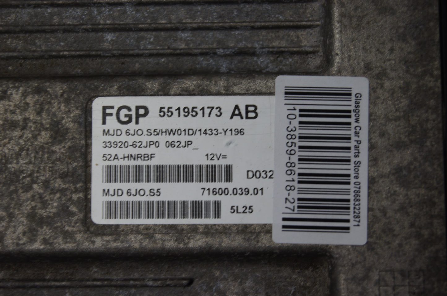 SUZUKI ENGINE CONTROL UNIT ECU 55195173 AB MJD6JO.S5 - Glasgow Car Parts Store