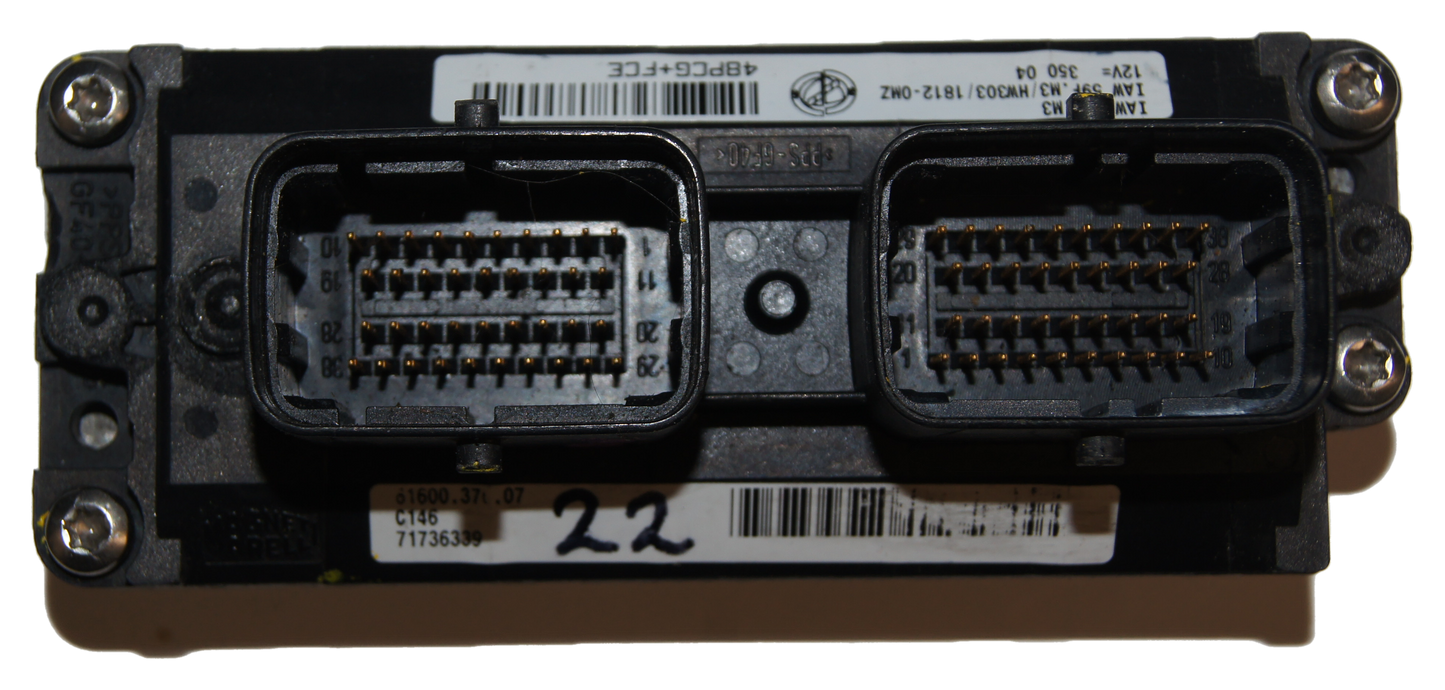 Fiat Punto ECU IAW59F.M3 / HW303 / 1812-0MZ Plug & Play Virgin ECU - Glasgow Car Parts Store