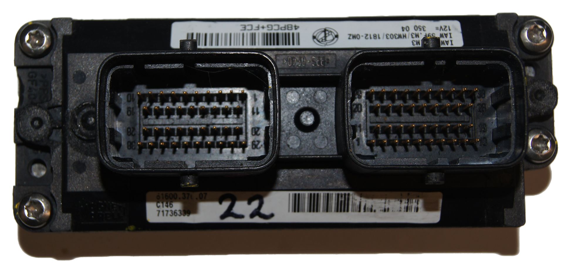 Fiat Punto ECU IAW59F.M3 / HW303 / 1812-0MZ Plug & Play Virgin ECU - Glasgow Car Parts Store